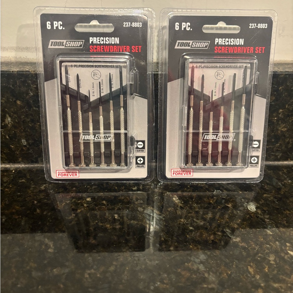 NIP Two Sets of Tool Shop Precision Screwdriver Set